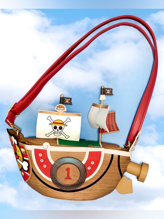 Loungefly Handbags - NWT Loungefly One Piece Thousand Sunny Ship Figural Crossbody Bag RARE